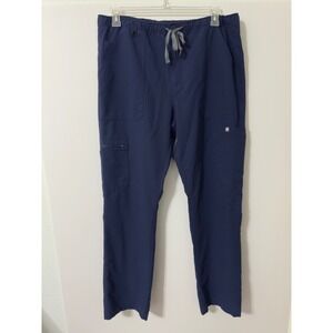 FIGS Technical Collection Mens Scrub Pants Navy Cargo Pockets Elastic Waist XL